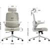 Ergonomic Office Chair, Desk Chair with Adjustable Lumbar Support, Home Office Desk Chair with 2D Headrest, Flip-up Armrest 2
