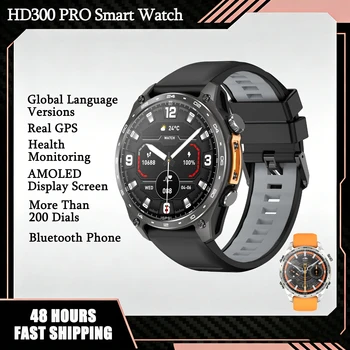 Smartwatch GPS 2026 per Attività all'Aperto HD300Pro, Orologio Sportivo con Mappa Offline, Chiamate Bluetooth 5.4, Impermeabile, Monitoraggio Salute, per Viaggi e Immersioni