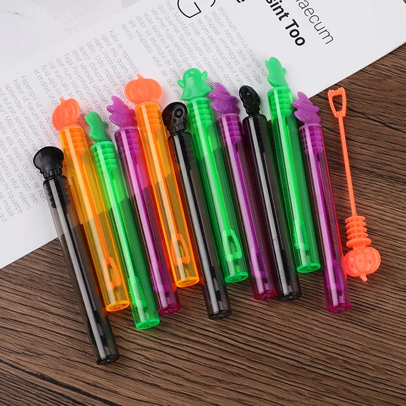 12-36pcs Halloween Theme Bubble Soap Bottle Pumpkin Ghost Empty Tube Wand Kids Halloween Party Favors Trick or Treat Gift Toys