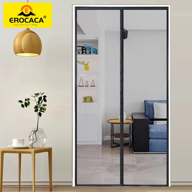 

EROCACA Magnetic Door Screen Mosquito Net Curtain Fly Insect Automatic Closing Invisible Mesh For Kitchen indoor living room