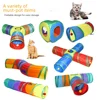 340g Rainbow Cat Toy Tunnel Playground Cats Scratching Running Interactive Teaser Toy Kittens Adult Cats