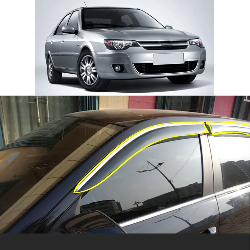 citroen-車の窓用プラスチックステッカー風バイザー雨と日よけe-elysee-2000-2001-2002-2003-2010-2011