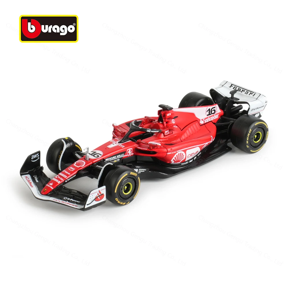 Bburago 1:43 2023 Ferrari SF23 Las Vegas #16 #55 F1 Racing Formula Car Static Simulation Diecast Alloy Model Car 6