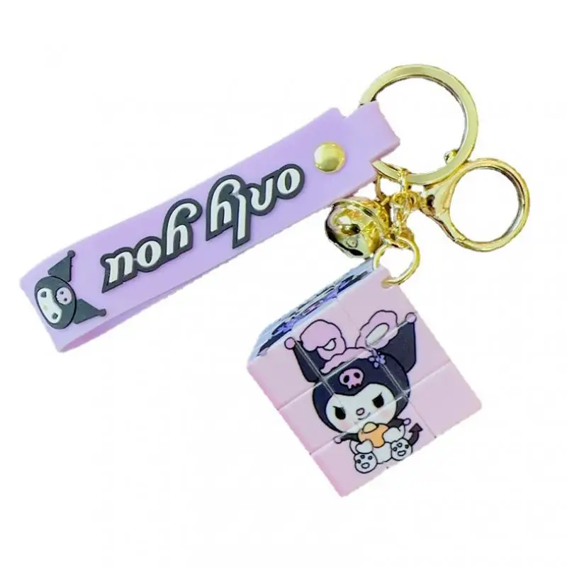 

2023 Sanrio брелок Kawaii HelloKitty Kuromi Cinnamoroll мультфильм Кубик Рубика креативный брелок Студенческая сумка кулон