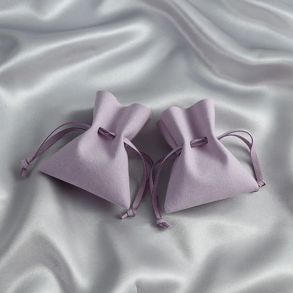 20pcs Microfiber Small Gift Bags Jewelry Travel Organizer Drawstring Packaging Earrings Storage Pouches Wedding Favors Candy Bag