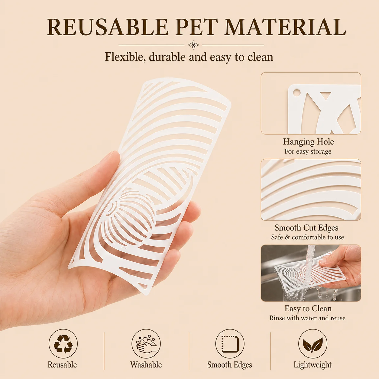 8Pcs 기하학적 질감 스텐실 재사용 가능한 PET 스텐실 그림 그리기용 광학 패턴 공예 템플릿 벽 목재 직물 DIY 장식