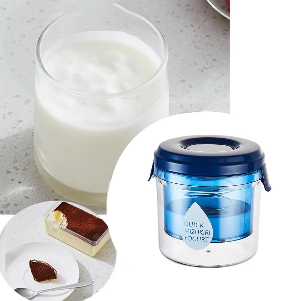 

1300ml Food Strainer Milk Whey Separator Kitchen Yogurt Juice Container with Lid Nut Yogurt Maker