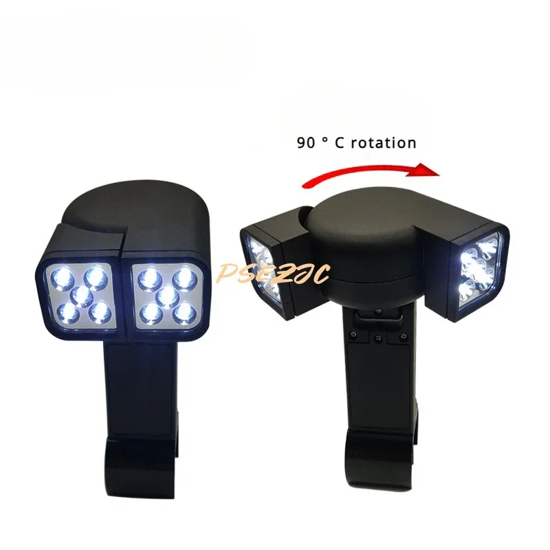 Portable Outdoor Barbecue Creative LED Double Head Rotating Camping Light Bicycle Night Light Barbecue