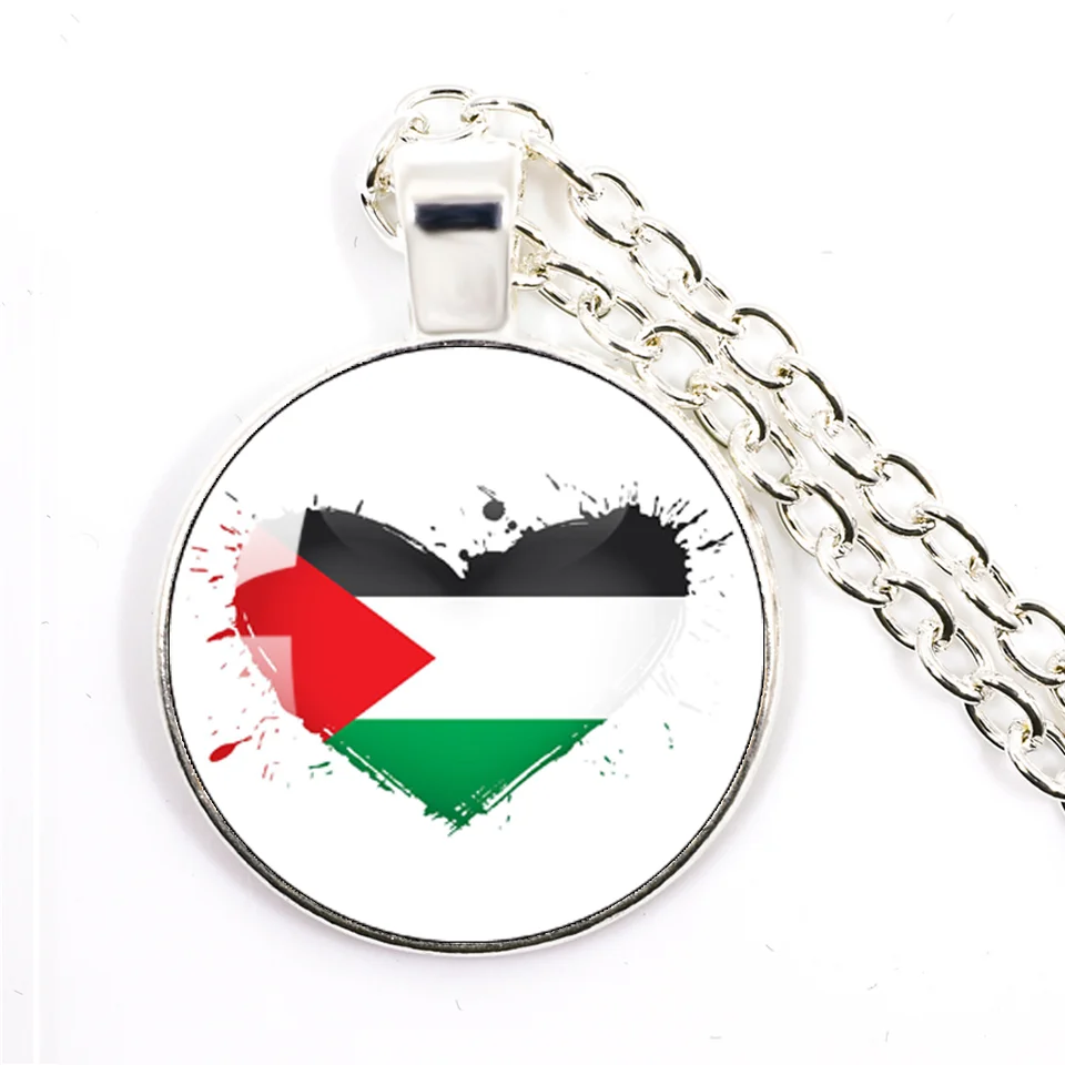 Collana in argento sterling 925 Palestina per uomini, donne