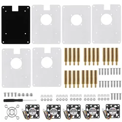 Acrylic Layered Transparent Enclosure with Cooling Fan for Single Board Computers (5 Layer)