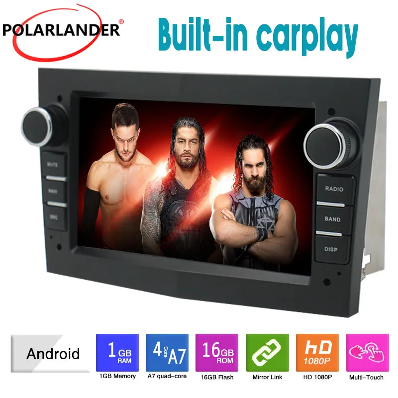 

Multimedia Player WIFI Android 9.1 Bluetooth Stereo GPS Navigation 2Din Built-in Carplay Car Radio 1G+16G 7'' For Opel (No DVD)