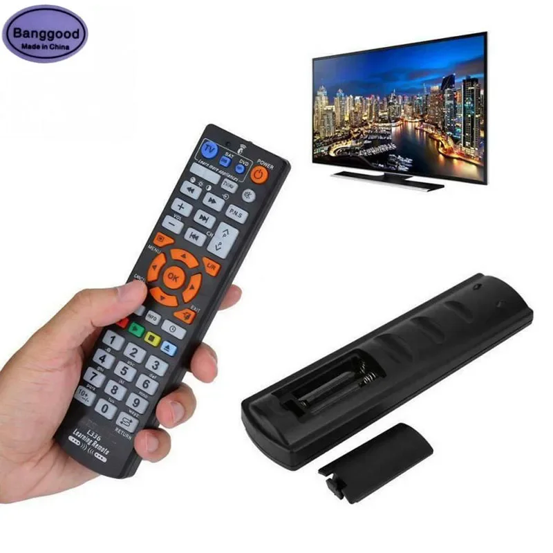 Universal 3 in 1 L336 Smart IR Remote Control with Learning Function, Copy for TV CBL DVD SAT STB DVB HIFI TV BOX VCR STR-T universal cloning key fob remote control with 4 keys 12v 27a battery 433mhz rf for garage door gate car copy code free car tool