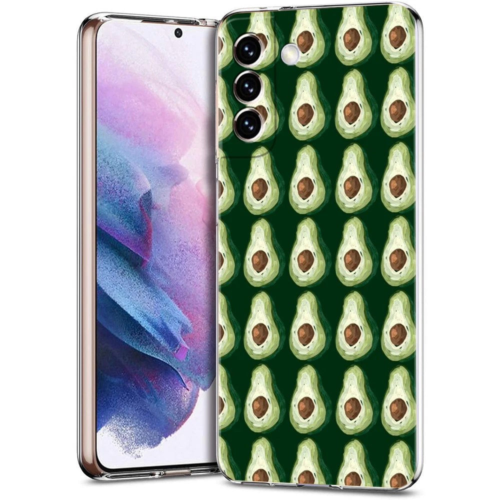 Transparent Avocado Design Phone Case with 5G Compatibility