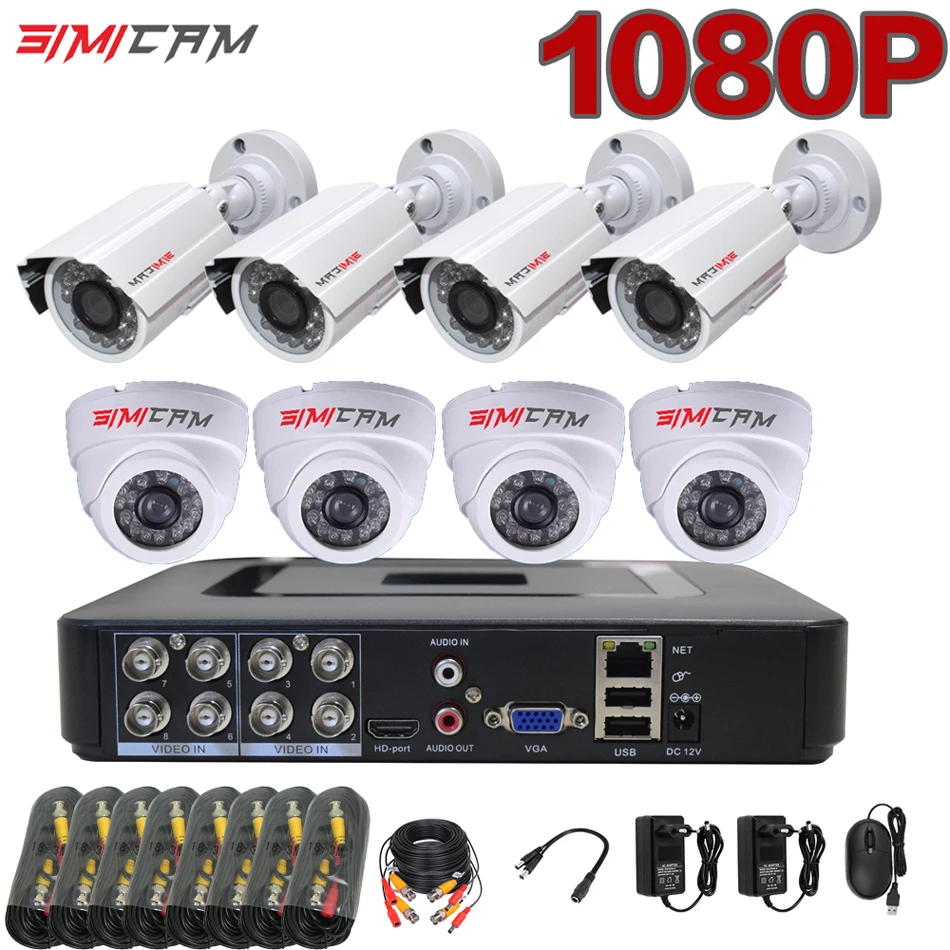 1080P Security Camera System Analog AHD Kits 8/4Channel DVR Recorder 2/4/6/8PCS 1920*1080P 2MP Outdoor Indoor Video Surveillance 1080p security camera system analog ahd kits 8 4channel dvr recorder 2 4 6 8pcs 1920 1080p 2mp outdoor indoor video surveillance