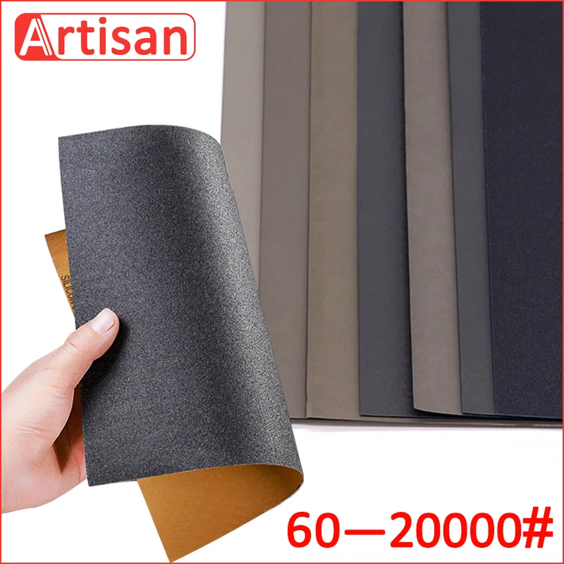 2 Pcs 60 20000 Grit SandPapers Wet and Dry Polishing Sanding Wet/dry Abrasive Sandpaper Paper