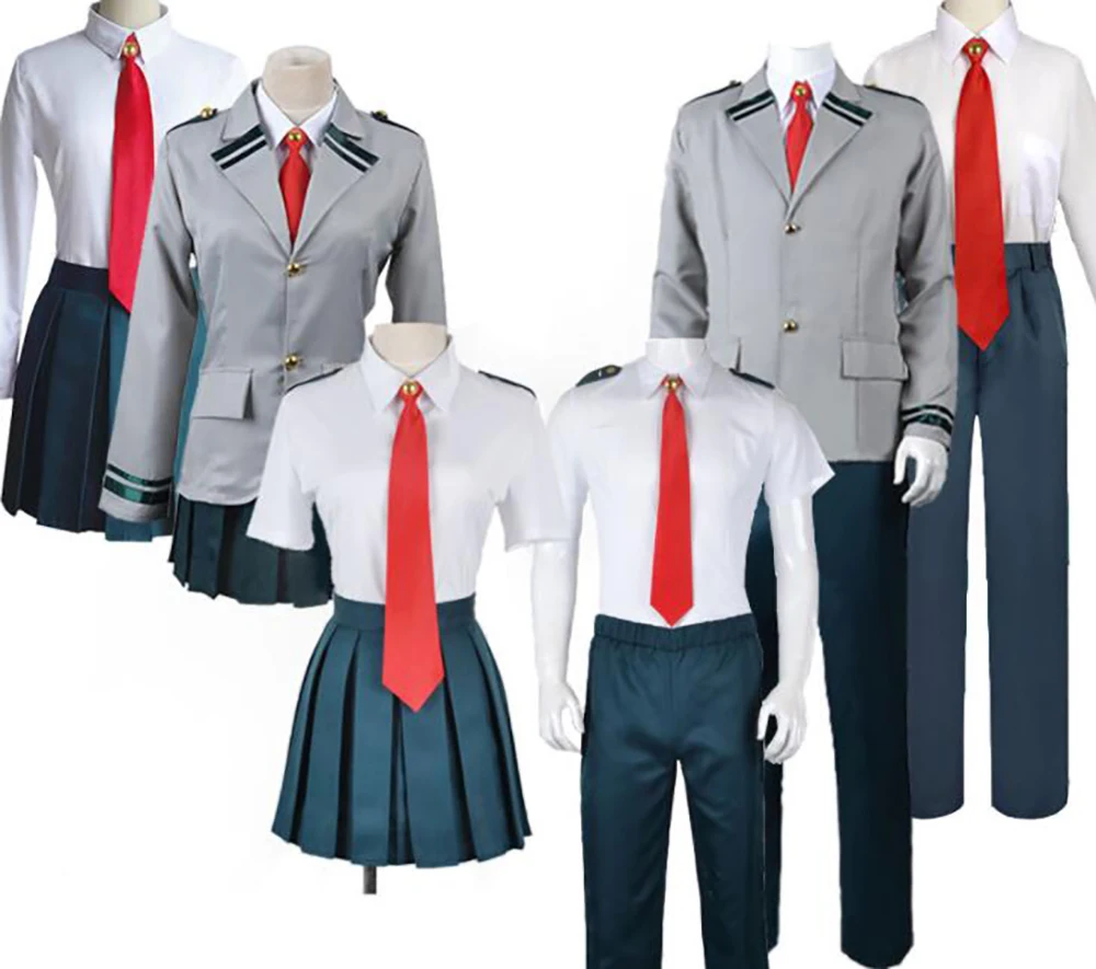 My Hero Academy OCHACO URARAKA Midoriya Izuku Cosplay Costume Boku No Hero Academia AsuiTsuyu Yaoyorozu Momo School Uniform Suit