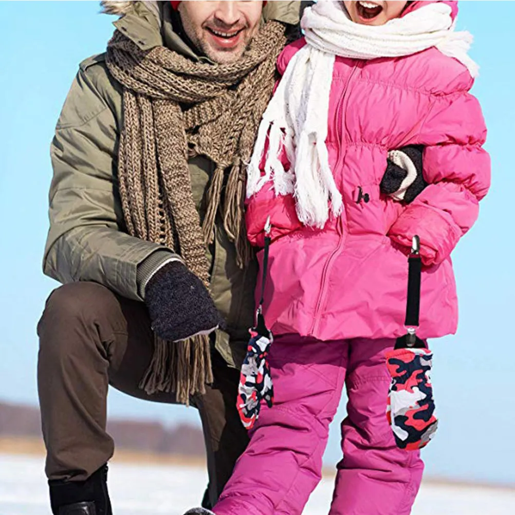 겨울용 장갑용 4Pcs 미끄럼 방지 장갑 클립 재사용 가능한 탄성 밴드 클립 홀더 안전한 장착 미끄럼 방지 그립 야외 스포츠 하이킹