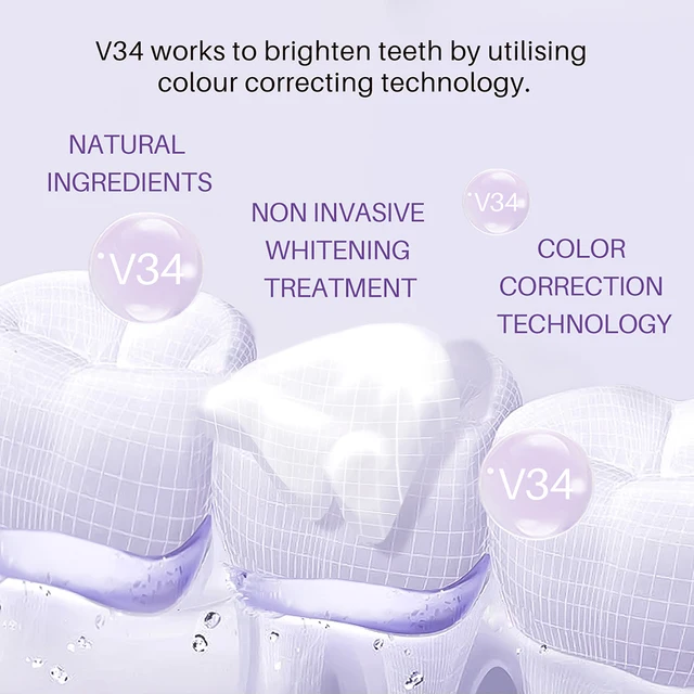 V34 Toothpaste: Reduce plaque stains and achieve a brighter smile