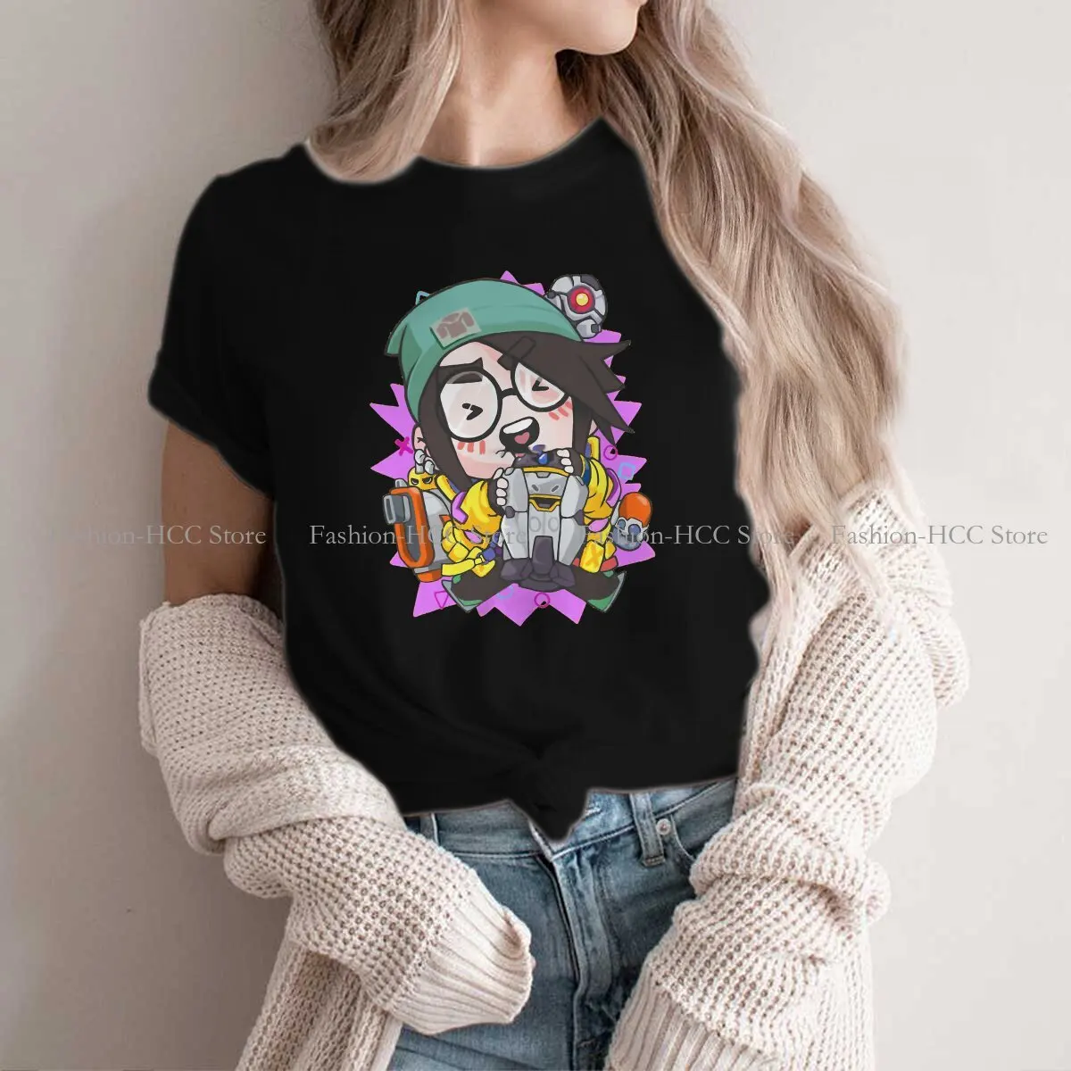 

VALORANT Game Polyester TShirt for Women KILLJOY Humor Leisure Sweatshirts T Shirt High Quality Trendy