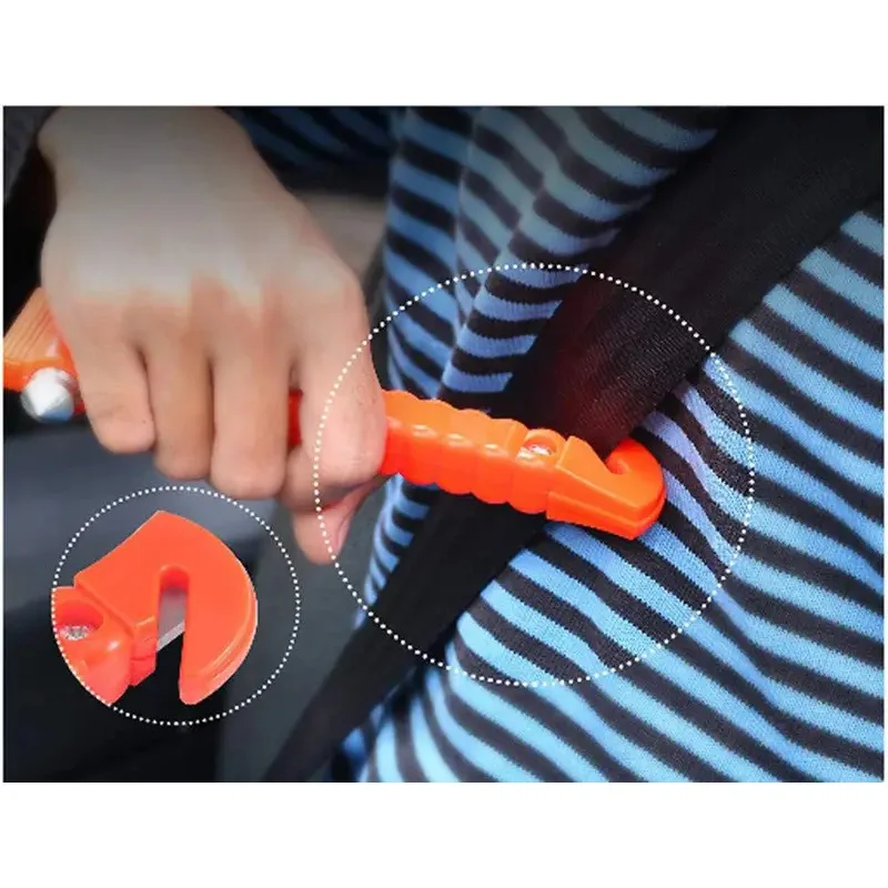 Safety Hammer 1/2PCS Camping Driving Car Seat Belt Cutter 2-in-1 Emergency Break Window Glass Punch Survival Life Rescue Tools