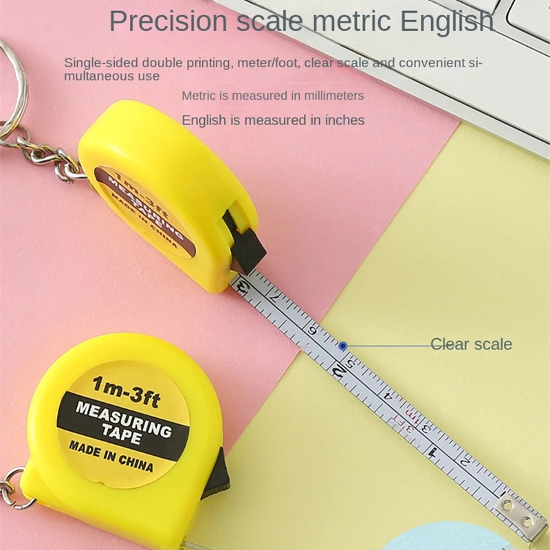 Tape Measure Measuring Tape Measuring Ruler Mini 1M Tape Measure Metric Steel Measuring Ruler Distance Measuring Tool Meter Ruler Steel Tape Length Metal Tools