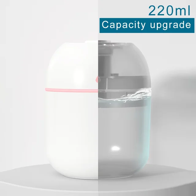 Mini Portable Humidifier Adjustable High Humidity Output Colored Light Quiet Energy Saving Modern Design Humidifier Bedroom Car 3