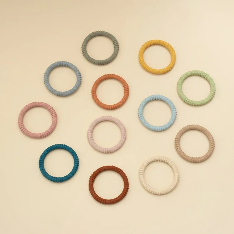 1Pcs Baby Silicone Teether Health Care Molar Toy Food Grade Toddler Nursing Teething Ring Chewing Toys BPA Free Baby Accessories 2