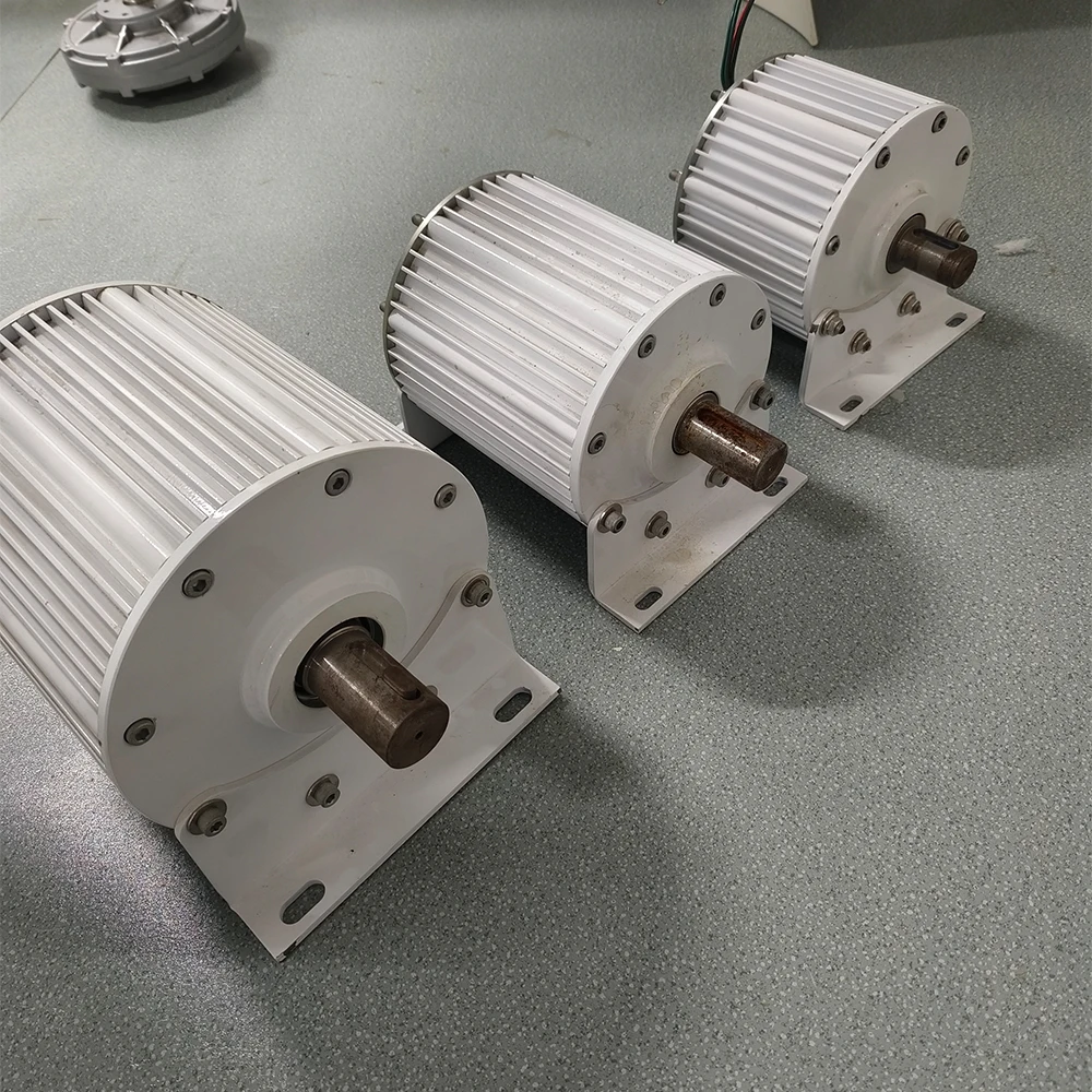 500RPM 220V 380V Three Phase 4 WIRES Electric Motor Permanent Magnet Generator Alternator With Reducer Complete Set