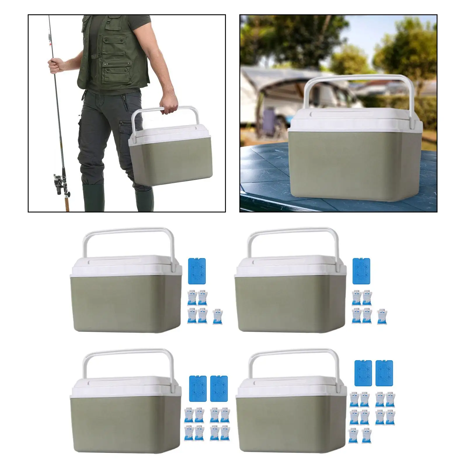 Insulated Cooler Box Portable Ice Chest for Outdoor Sport Drink Picnic