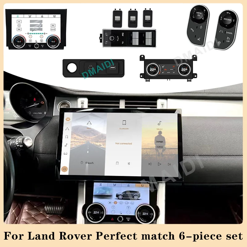 

For Land Rover six-piece car DVD Multimedia Android screen air conditioning panel steering wheel button USB quick-charge port