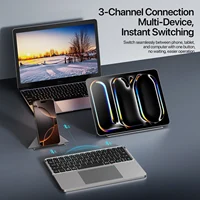 New Multifunctional Model Foldable Bluetooth 5.0 Keyboard with Touchpad & Phone Holder For Phones Tablets PC - Image 2