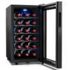 18 Bottles Wine Fridge, Freestanding Compressor Wine Cooler Refrigerator, Beverage Wine Chiller with Digital Temperature Control 1