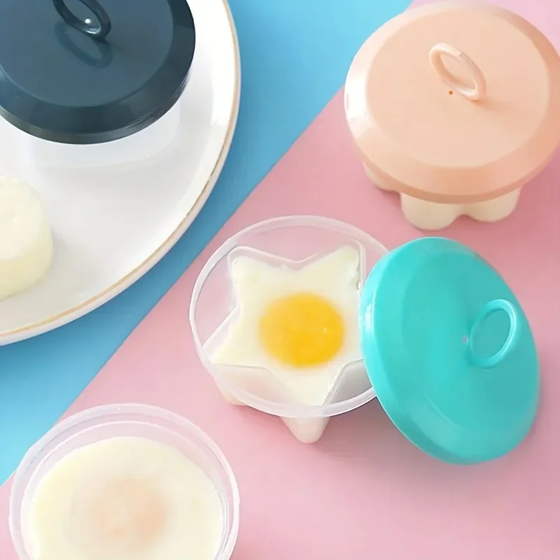 New 4pcs-High Temperature Resistant Boiled Eggs, DIY Animal Eggs for Breakfast, Cake, Chocolate Ice Grid Mold, Kitchen Supplies