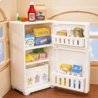 Forest Family 1/12 Kitchen Furniture Bathroom Bedroom Bakeware Sets Miniature Model Dollhouse Accessories Refrigerator Girl Gift 1