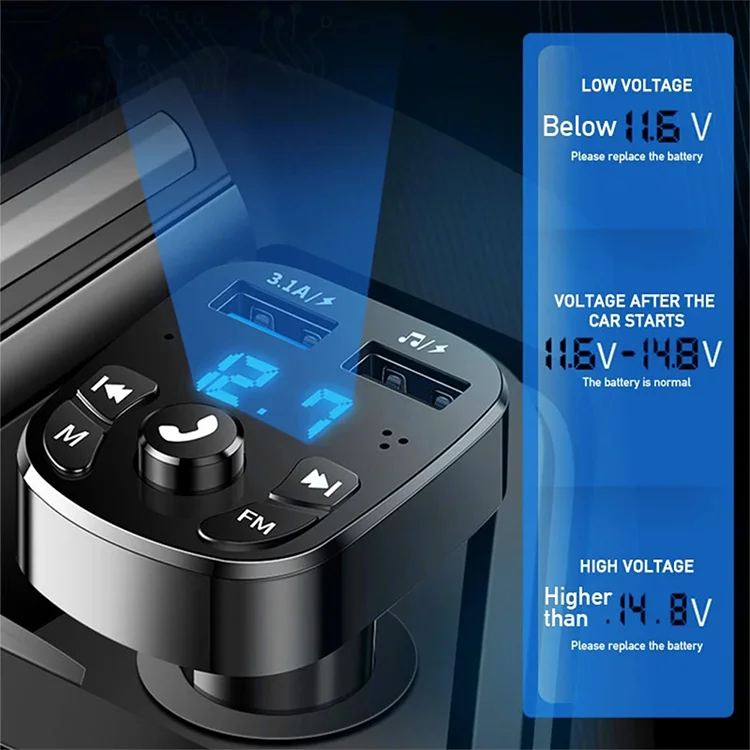 Car Bluetooth MP3 Player Car FM Transmitter Car Hands-Free Car Phone Music U Disk S3ad68e4d1da7406ea97ca04d6f23ade3n