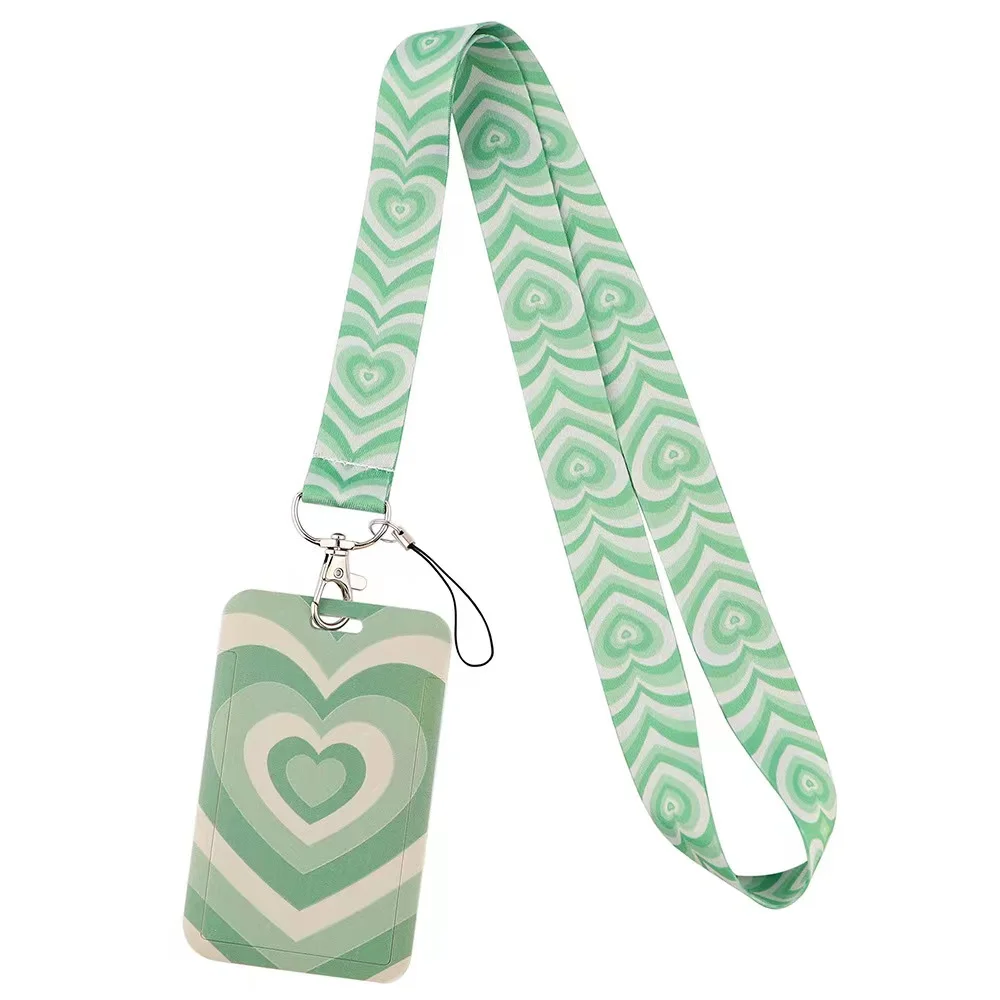 

Wholesale!!! Heart shaped love Neck Strap Lanyards for Key ID Card Gym Cell Phone Strap USB Badge Holder Rope Anime Key Chain