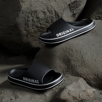 Feslishoet-Pantoufles de Plage avec Lettres pour Homme et Femme, Chaussures Antidérapantes d'Niket d'Extérieur, Sandales d'Été