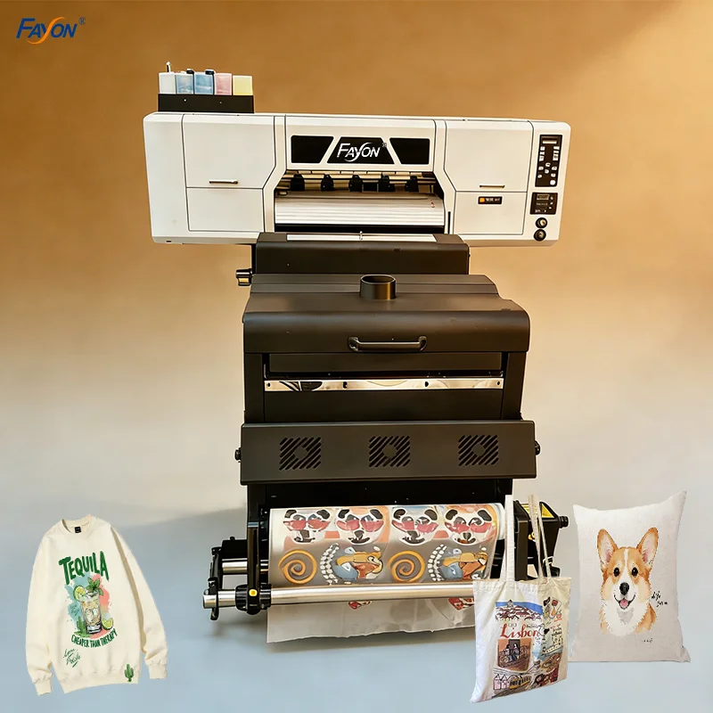 고품질 신형 DTF 잉크젯 프린터 Epson XP600 듀얼 프린트 헤드 자동 60cm CMYK RGB 전문가용 다이렉트 필름 프린터