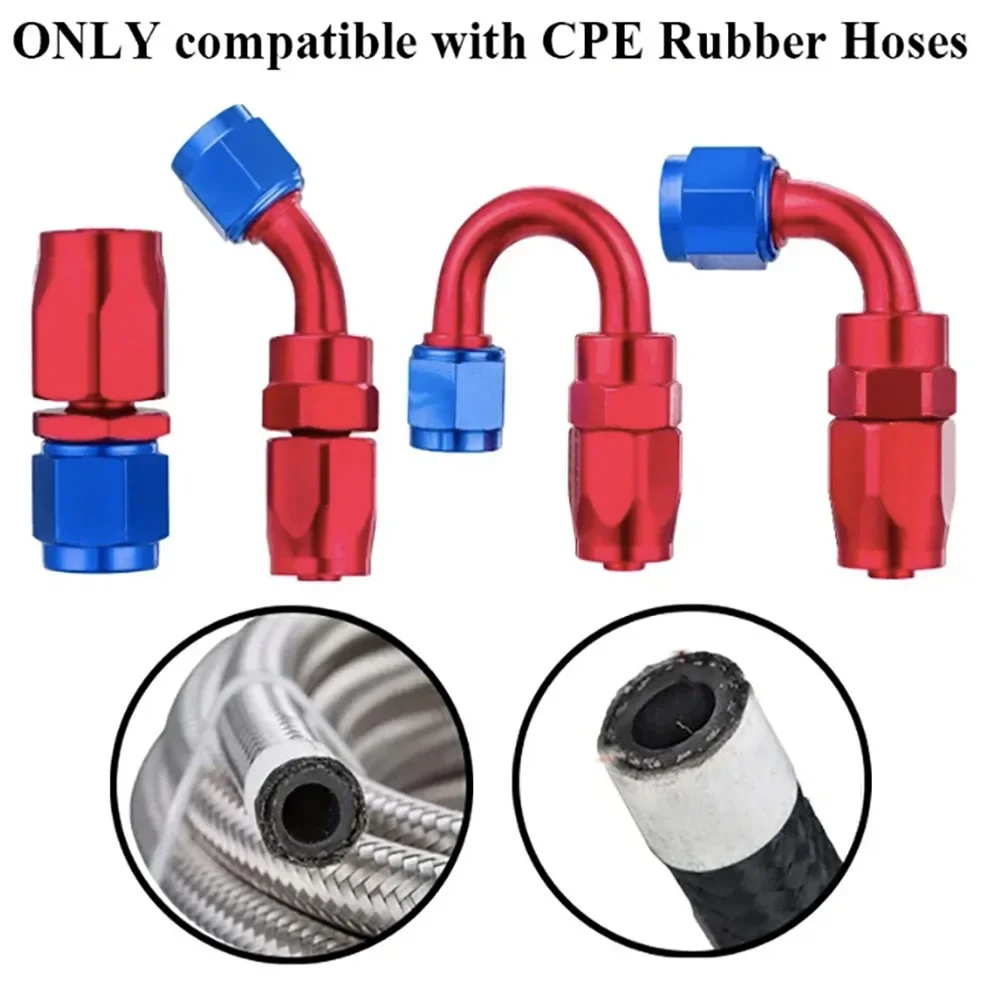 AN4/AN6/AN8/AN10/AN12 Universal Braided Oil Fuel Line Hose Kit CPE Oil Gas Stainless Steel Filler Feed Hose End Fitting Adapters fuel hose fuel gas hose
