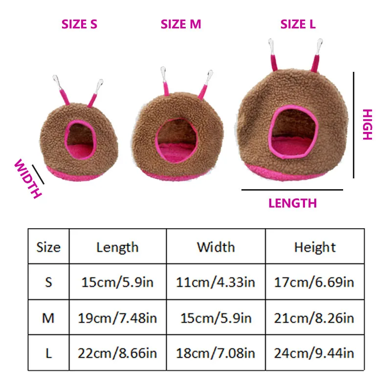 Winter Warm Bird Parrot Nest House Polar Fleece Parakeet Hammock Small Pet Hanging Swing Bed Cave Birds Cage Accessories Oiseaux