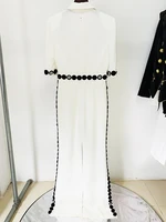 HIGH STREET Newest 2026 Designer Fashion Women's Short Sleeve Embroidery Beaded Jumpsuit - Image 3