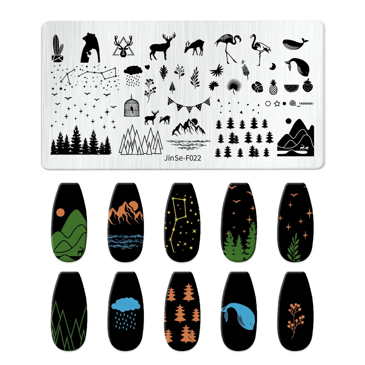 Catoon Cat Nail Stamping Plates Animal Image Flower Leaves Printing Stencil Nail Stamp Templates Nail Art Tool Nails Decoration 3