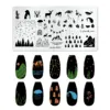 Catoon Cat Nail Stamping Plates Animal Image Flower Leaves Printing Stencil Nail Stamp Templates Nail Art Tool Nails Decoration 3