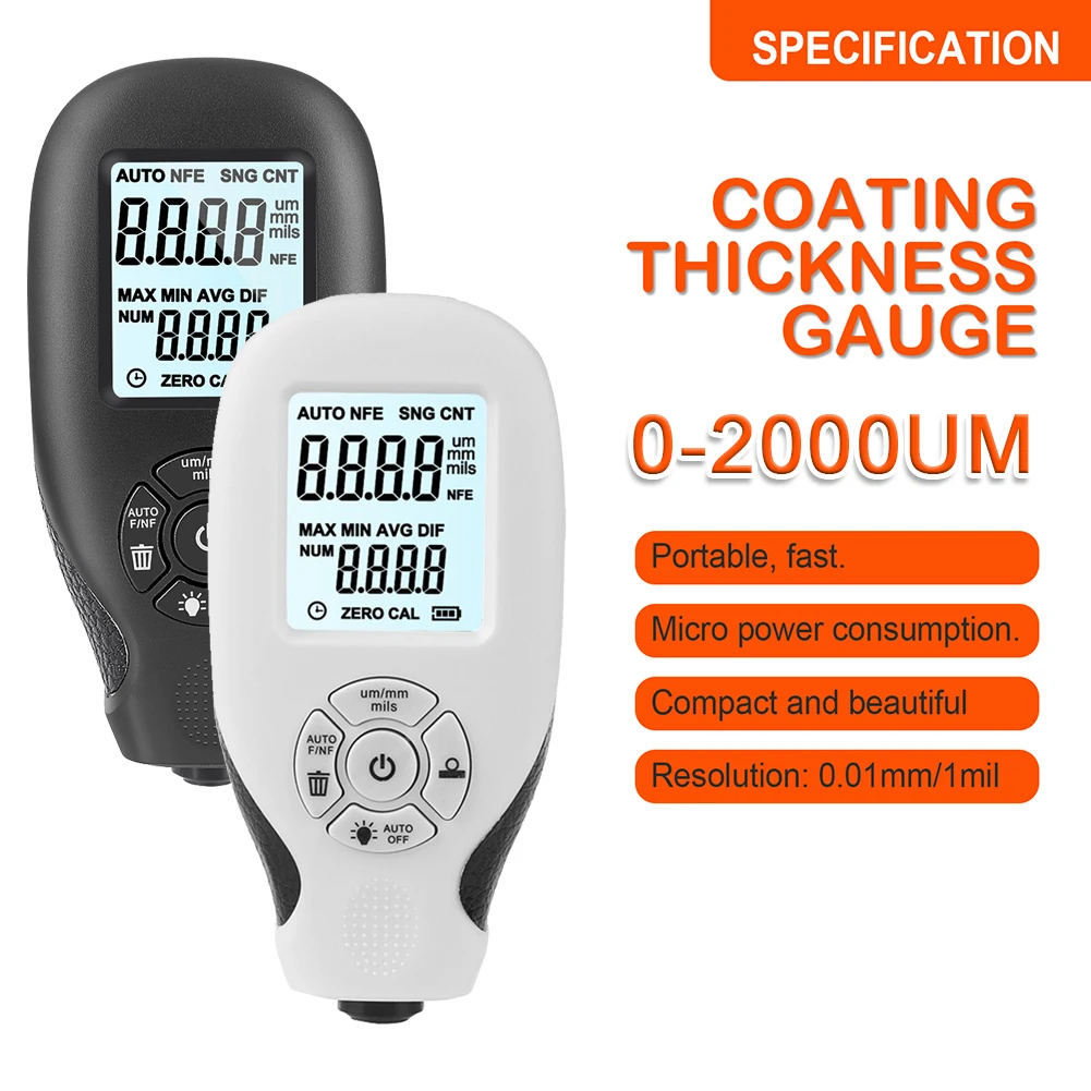 HW-300 Car Coating Thickness Gauge 0-2000UM