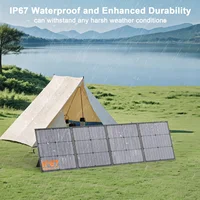 MHPOWOS Panneau Solaire Pliable 220W 40V Kit de Chargeur Solaire Étanche pour Station d'Alimentation et Camping 7