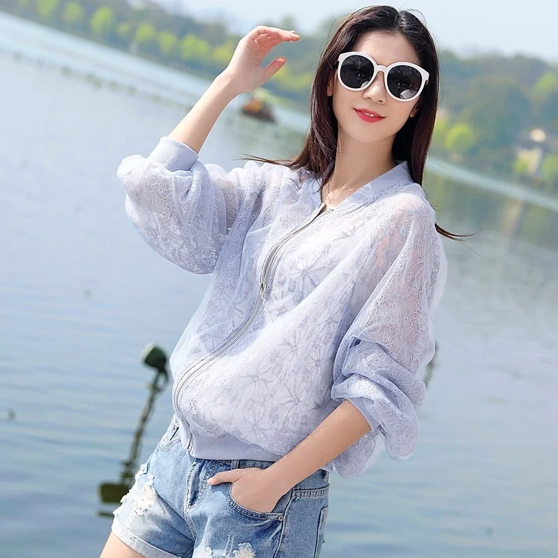 Women Summer Beach UV Jacket Female Long Sleeve Sun Protection Clothing Ladies Hollow Breathable Sunscreen Casual Top Y345 costume de fete scarf 90 h brand silk scarf 100% twill silk women s sun protection scarf shawl ladies silk neckchiefs 90x90cm