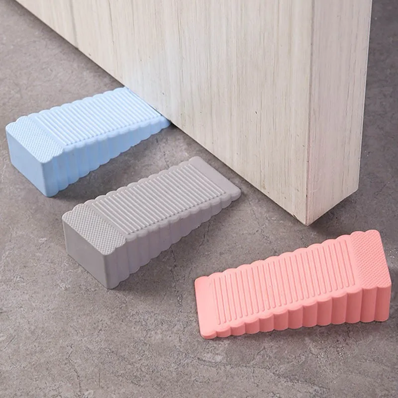 Silicone Door Stopper Safety Door Bottom Protector Removable Stopper Household Rear Retainer Anti-shock Protection Pad silicone door stopper door stopper