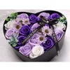 13Pcs Heart Shape Rose Gift Box Artificial Eternal Rose Bouquet Forever Red Rose Valentine Day Gift Christmas Birthday Wedding L 2