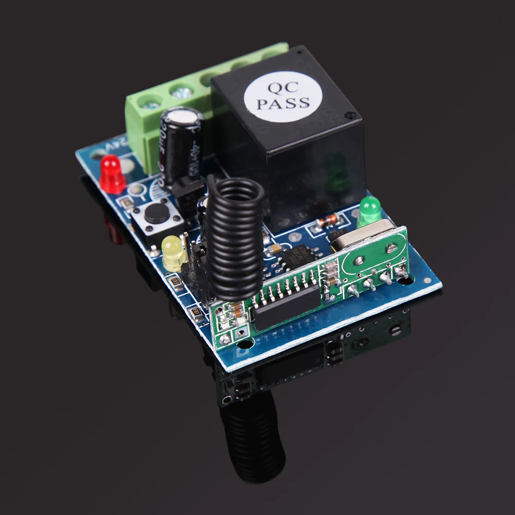 433MHz DC12V 1 CH Learning Code Wireless Remote Control Relay Module Relay Board