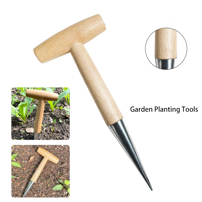 HomeGardeningWoodenPlantingSeedsAndBulbsToolsHandDiggerSeedlingRemoverSeedling